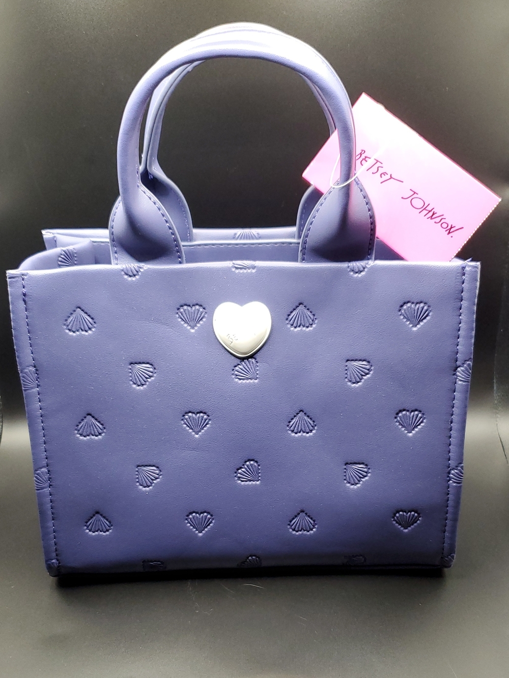 Betsey Johnson Lavender Purple Heart-Embellished Crossbody
